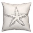 thumbnail image 2 of Creative Products Simple Starfish Gray 18x18 Spun Poly Pillow, 2 of 3