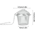 thumbnail image 2 of Infuseur à Thé en Acier Inoxydable avec Filtre à Herbes et Chaîne(S), 2 of 8