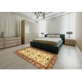 thumbnail image 4 of Ahgly Company Indoor Round Abstract Chrome Gold Yellow Abstract Area Rugs, 6' Round, 4 of 6