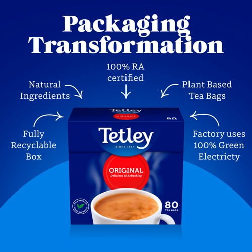 Tetley Herbal Zingy Lemon & Ginger Tea Bags 20's, British Import (Pack of 3)