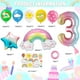thumbnail image 2 of Kit de globos para fiesta de tercer cumpleaños con temática de arcoíris, 13 unidades, 2 of 2