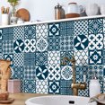 thumbnail image 3 of Queilt (Blue)24PCS Tile Sticker, Self-Adhesive Sticker Wallpaper Heat Resistant Waterproof Backsplash for Kitchen Bathroom Mosaic Stick, 3 of 3