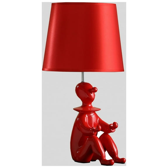 21â€ Red Sculptural Clown Phone Holder Desk Lamp