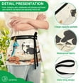 thumbnail image 4 of Yayeee Waist Apron with Pockets for Cooking Waterproof Half Server Aprons, Gray Cartoon Halloween Cat, 4 of 7
