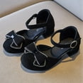 thumbnail image 5 of WERYOUNG Girls Sandals Summer Fashion High Heel Rhinestone Bow Princess Shoes Baby Stylish Everyday Gatherings Wedding School Sandal,Black,8-9 Years, 5 of 7