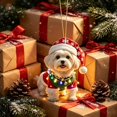 thumbnail image 4 of Dalxymotic Christmas Dog Hanging Ornament, Cute Puppy Xmas Hanging Pendant, Festive Themed Hang Tag Decor, Seasonal Decorative Dangler for Home, Indoor, Party, Tree, Mantel, 4 of 6