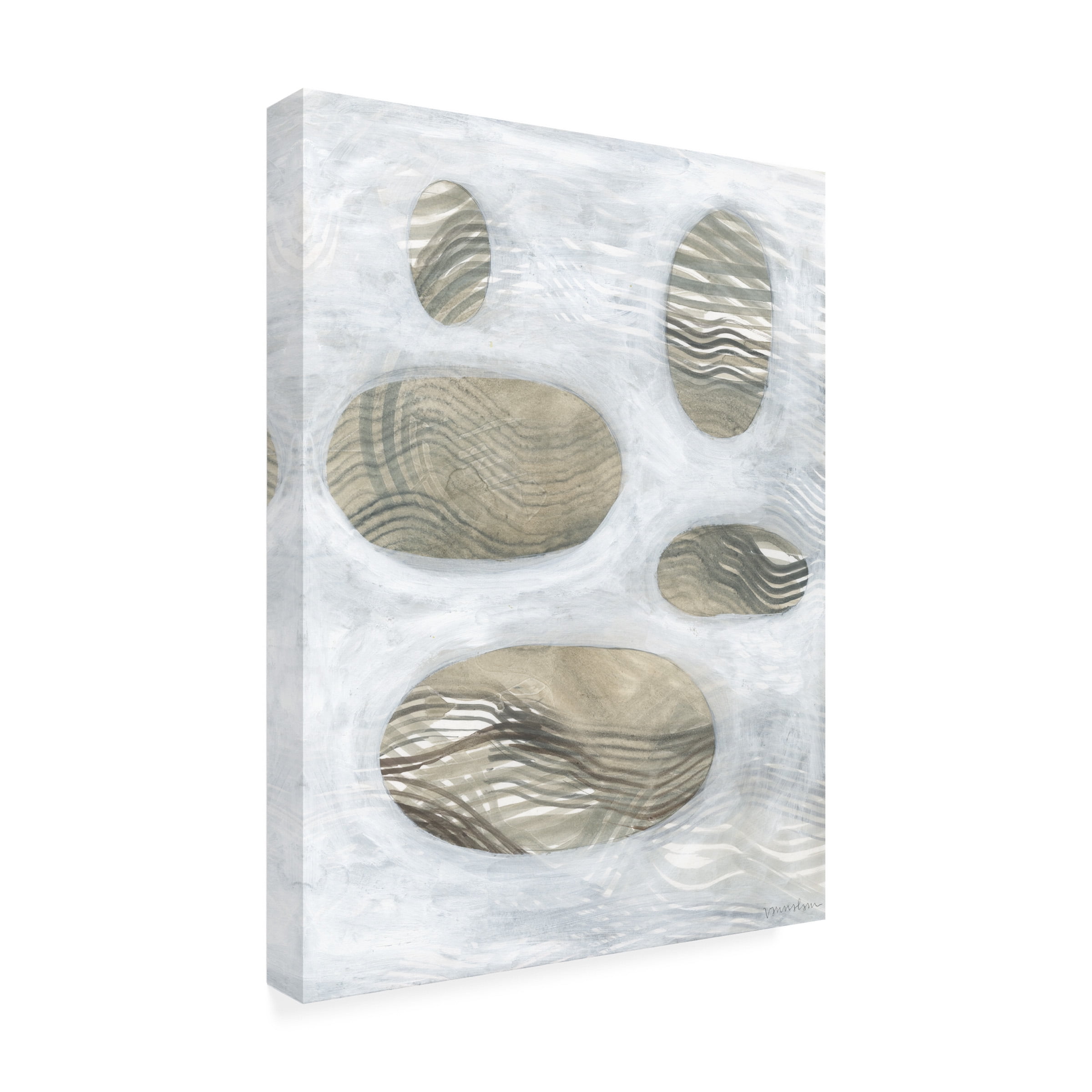 Vanna Lam 'Neutral River Rocks IV' Canvas Art