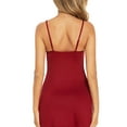 thumbnail image 3 of Avidlove Sexy Nightgowns for Women Side Split Trim Lace Deep V-Neck Lingerie Dress Sleepwear (Dark Red,M), 3 of 5