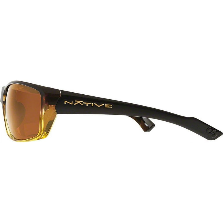 Native Wazee Sunglasses Stout Fade Iron with Brown Polarized Lens