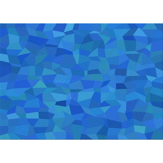 Ahgly Company Indoor Rectangle Patterned Blue Dress Blue Area Rugs, 6' x 9'