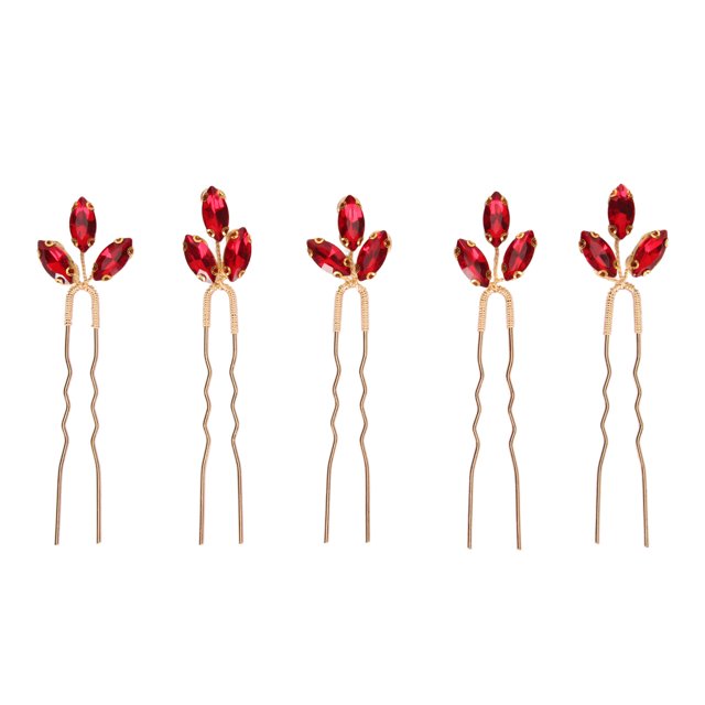 Dekaim-horquilla Para El Pelo Con Flores De Cristal, 5 Uds., Mano De Obra Fina, Elegante Y Delicada Pinza Para El Pelo Con Diamantes De Imitación Para Fiesta De Boda