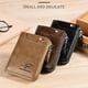 thumbnail image 4 of Aiks Carteras de canguro, cartera de hombre con cremallera de cuero con protección RFID, cartera de PU elegante diseño suave y simple (marrón retro), 4 of 4