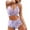 Light Purple, variant on Women Cross Wrap Halter Bikini Set High Waisted Bathing Suits Push Up Two Piece Swimsuits