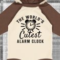thumbnail image 4 of Inktastic The Worlds Cutest Alarm Clock Boys or Girls Long Sleeve Baby Bodysuit, 4 of 5