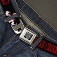 thumbnail image 2 of Buckle-Down Belt, Seatbelt Buckle Belt, Zombie Killer Zombie Target Black White Red, Youth 22 to 32 Inches, 2 of 9
