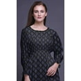 thumbnail image 5 of Bimba Block Women Long Sleeve SmockedÂ&nbsp;DressÂ&nbsp;Round Neck Ruffle Summer Maxi-XX-Large, 5 of 5