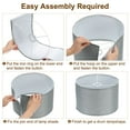 thumbnail image 4 of Lamp Shades Set of 2 Drum Lampshade 12"x12"x8" Linen Lamp Shade Easy Assembly, Cream, 4 of 6