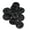 Black 32L, variant on Mibo 6pcs Nylon Resin Button - 2 Hole - Embossed Wave Pattern on Wavy Textured Backround with Convexed Edge - 44L(28mm) - Black
