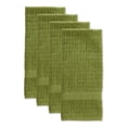 thumbnail image 4 of DII Terry Waffle Solid Dishtowel Set 4 Piece, Antique Green, 4 of 5