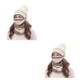 thumbnail image 2 of Qarigey Bufanda cálida de invierno para mujer, conjunto de cubierta para la cara y el cuello, gorro de punto, gorro con pompón Type1 NO1, 2 of 6