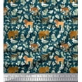 thumbnail image 1 of Soimoi Polyester Crepe Fabric Kangaroo,Elephant & Lion Animal Print Fabric by The Yard 52 Inch Wide, 1 of 1