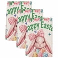 thumbnail image 2 of Easter Rabbits Kitchen Towels Set of 3, Spring Floral Eggs Butterflies Bunny Leaf Beige Absorbent Dish Towels for Kitchen, Microfiber Hand Towel, Quick Drying Tea Towel for Cleaning Dishcloths, 2 of 7