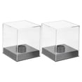 thumbnail image 1 of KAKOWELY Boîte d'Exposition rugby 2 Pcs Étui d'Exposition Baseball Cube Transparent Support de Baseball Boîte de Rangement de Comptoir pour Figurines Pop Objets de Collection Jouets4.33"X3.94"X3.94 Pouces, 1 of 5