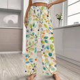 thumbnail image 2 of Colorful Leaves Abstract Pajamas For Women Loose Retro Night Pajama Pants Comfortable Sleepwear Bottoms Homewear, 2 of 6