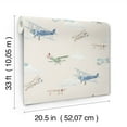 thumbnail image 4 of Advantage Aeroplanes Beige Skies Wallpaper, 4 of 5