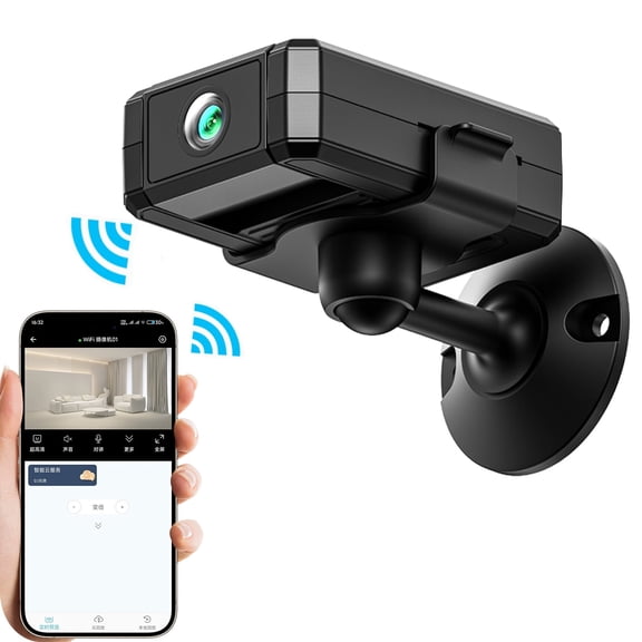 Spy Camera, Hidden Camera Mini Security Camera, Nanny Cam with 180°Rotating Lens, 4K WiFi Wireless Surveillance, Motion Detection, Auto Night Vision