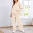 thumbnail image 5 of TOMVIGX Sweatsuits Women 2 Piece Outfit Loose Fit Matching Workout Sets Trendy Track Suits Hoodies Sweatshirt Wide Leg Pants Beige L, 5 of 6