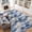 Blue, variant on Pentantan 5ft x 8ft Shag Area Rug, Soft Fluffy Rugs for Living Room Bedroom, Modern Tie-dye Home Carpet, Black
