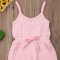 thumbnail image 3 of Girls Spaghetti Strap Rompers, One-piece Outfits, Solid Color Jumpsuit, 3 of 6