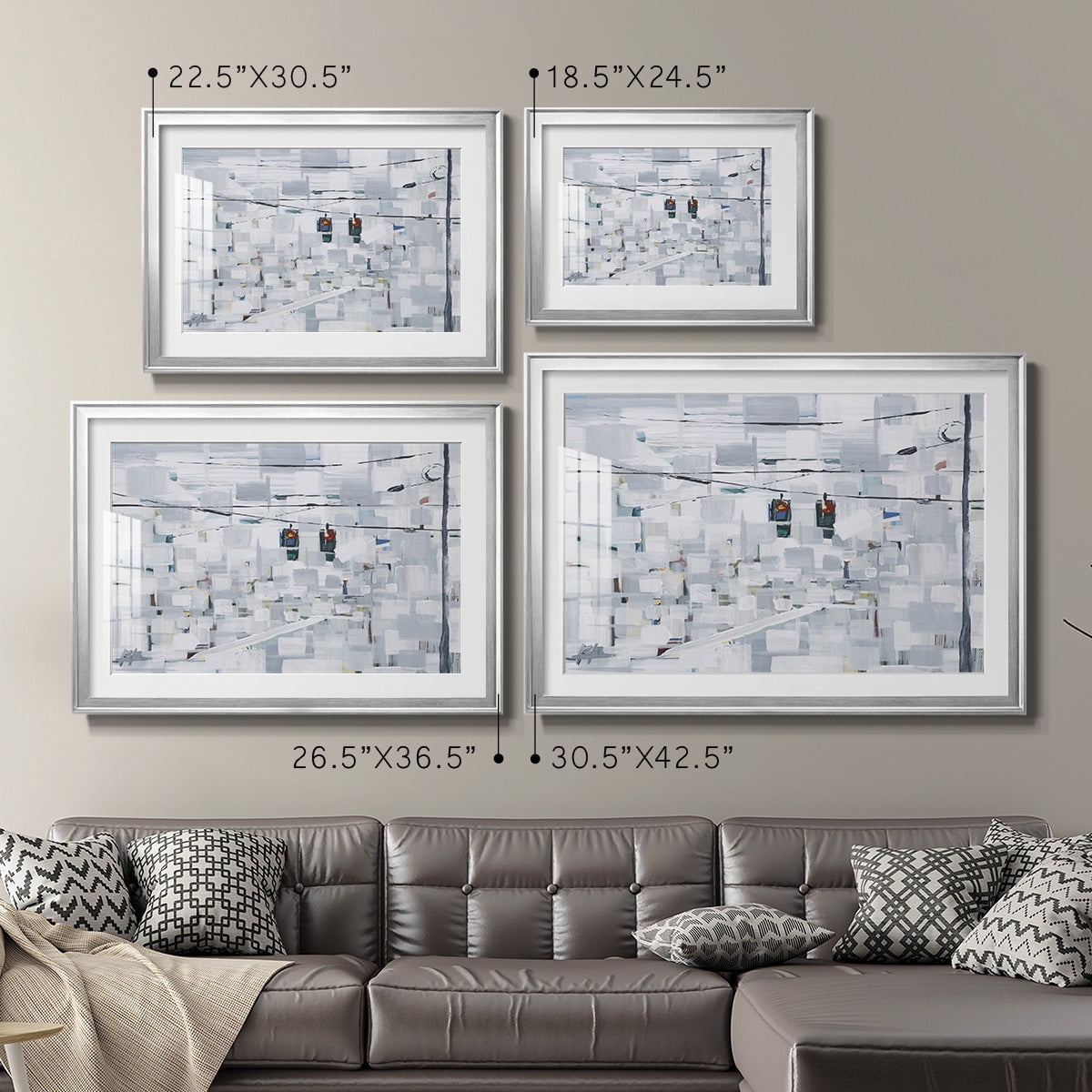 Stop on White Premium Framed Print - Ready to Hang