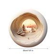 thumbnail image 3 of Kedshhgu Christmas Forest Snowhouse Nativity Pendant Circular Flat Acrylic Christmas Tree Hanging Decoration Home Office Table Decor Winter Holiday Birthday Party Gifts Supplies, 3 of 5