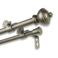 thumbnail image 3 of 5/8" Dia Adjustable 48"-84" double curtain rod with Frederick Finials - Antique Light Gold,(5707-484D), 3 of 3