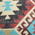 thumbnail image 3 of Benzara 24 x 24 Inches Handwoven Cotton Accent Pillow with Kilim Print, Multicolor, 3 of 5