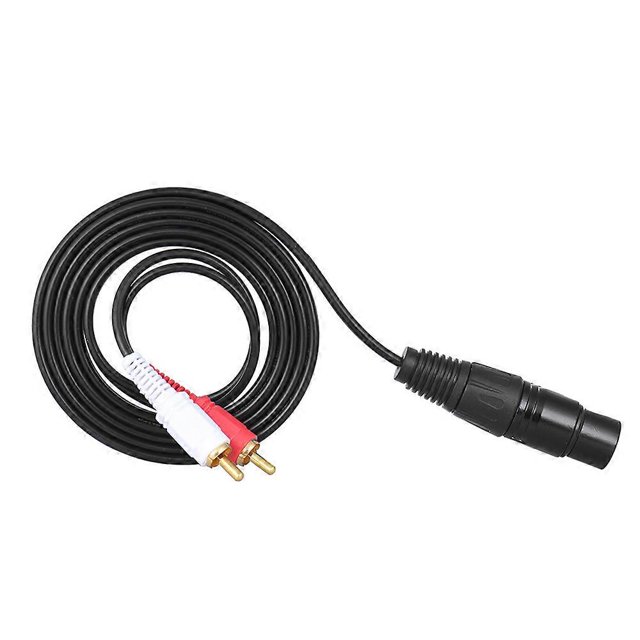 1.5m/ 5ft Stereo o Splitter Patch Y Cable Cord 1 XLR Female to 2 RCA Male Plug