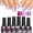 E, variant on 6-Bottle Gel Nail Polish Set #21 - Base and Top Coat Gel Nail Polish Set, 6Pcs X 8.5Ml, Nail Polish Easter Mother'S Day Nail Care Makeup Organizers