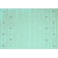 thumbnail image 1 of Ahgly Company Indoor Rectangle Solid Light Blue Modern Area Rugs, 2' x 5', 1 of 4