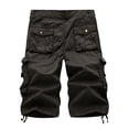 thumbnail image 3 of Men's Cargo Shorts Relaxed Fit Multi-Pocket Outdoor Cargo Shorts Cotton Dark Gray 2XL, 3 of 3