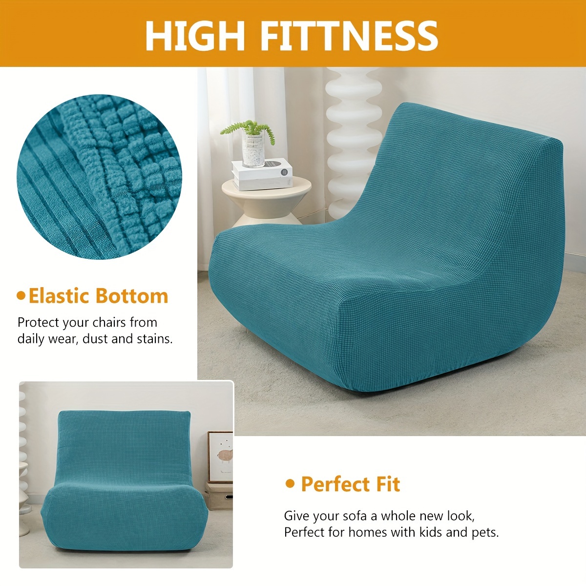 AIGIA Stretch Sofa Slipcover Armchair Cover with Elastic Bottom Armchair Protector Cover for Bedroom Living Room