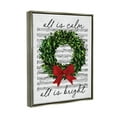 thumbnail image 4 of Stupell Industries All is Bright Holiday Music Holiday Painting Gray Floater Framed Canvas Art Print Wall Art, 17 x 21, 4 of 10
