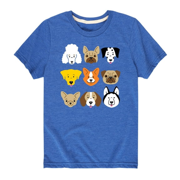Instant Message - Dog Emojis - Toddler And Youth Short Sleeve Graphic T-Shirt