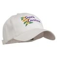 thumbnail image 5 of USA State South Carolina Flowers Embroidered Cotton Cap - White OSFM, 5 of 5