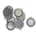 thumbnail image 6 of Tachiuwa 5x10x 25mm Round Pendant Blank Cabochon Base Setting Trays DIY Jewelry Making, 6 of 10