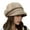 Brown, variant on Women Newsboy Cap Visor Beret Hats Soft Panels Vintage Cabbie Hat Cap For Women Girls