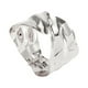 thumbnail image 4 of Pulsera abierta con diseño asimétrico, ancha y elegante. Estilo B Plata, 4 of 9