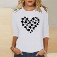 thumbnail image 2 of Women's Fashion Casual T-Shirts for Stylish Outfits St Patrick's Print 3/4 Sleeve Crewneck Top for Any Occasion Comfortable and Women's Apparel, 2 of 4