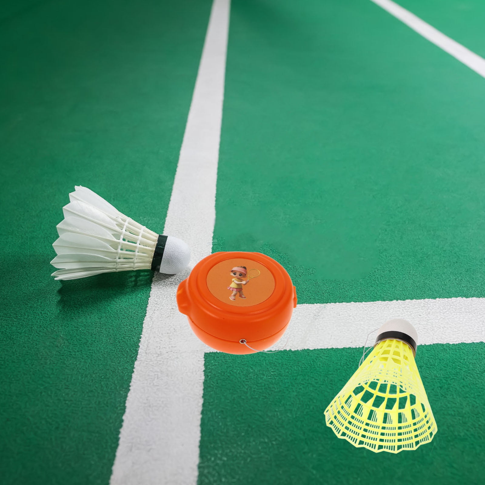 FRCOLOR 3 Sets Badminton Trainer Kit with Rebound and Swing Trainer for Practice and Skill Improvement
